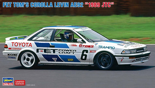 Hasegawa 1/24 FET Toms Corolla Levin AE92 1989 JTC Plastic Model 20545