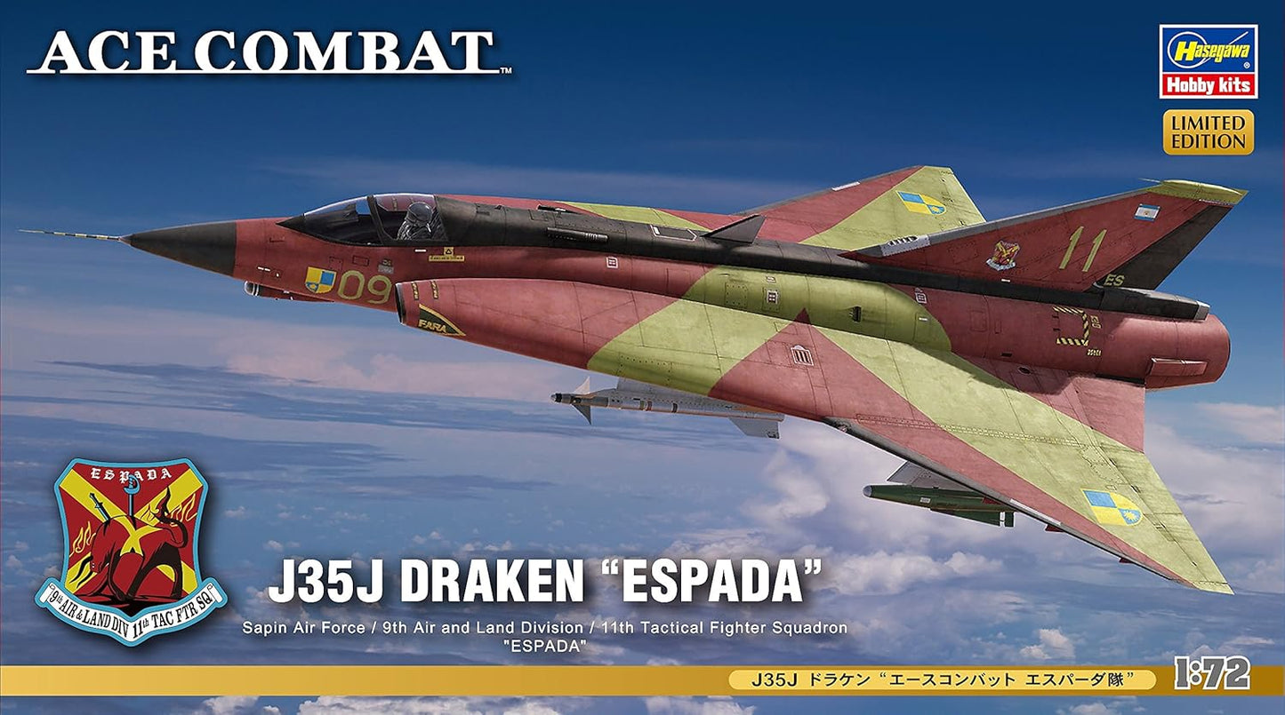 Hasegawa 52140 1/72 J35J Draken Ace Combat Espada, 52140