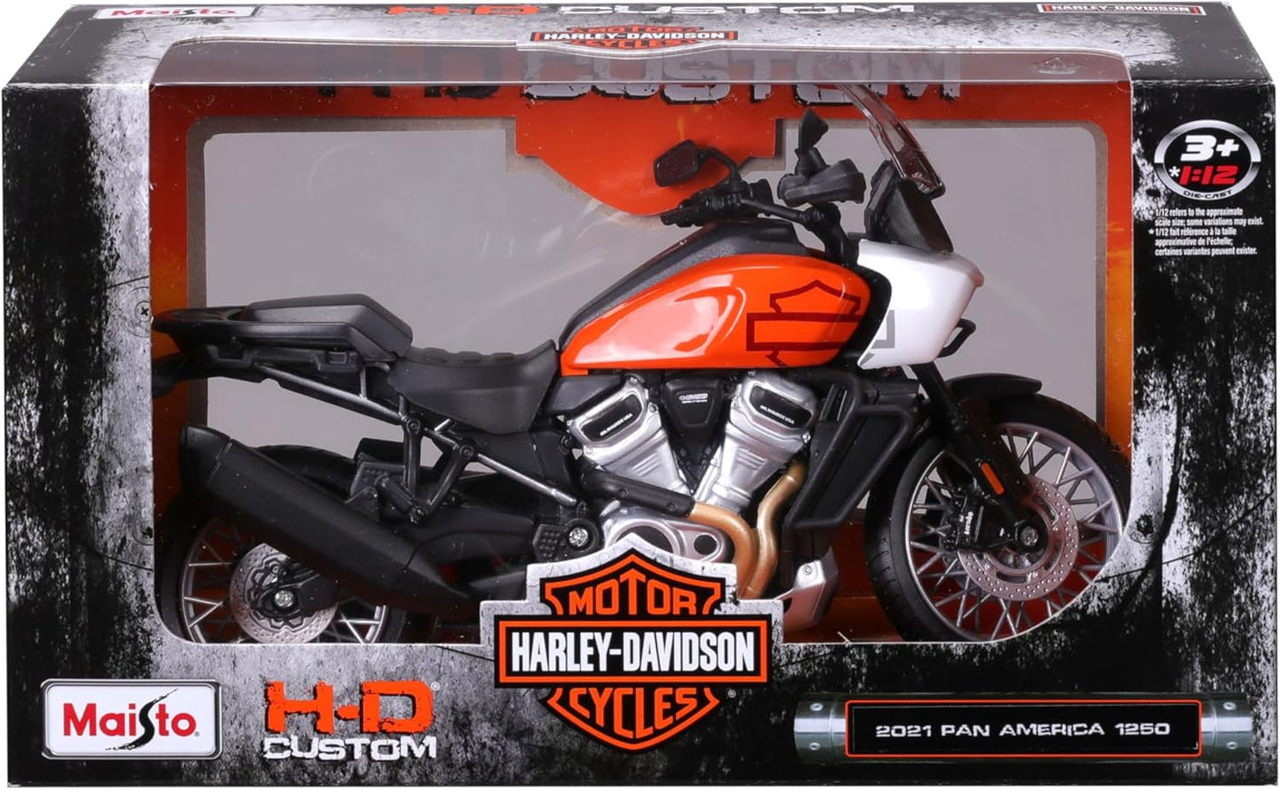 Maisto 1:12 H-D 2021 Pan America, Orange/Black/White