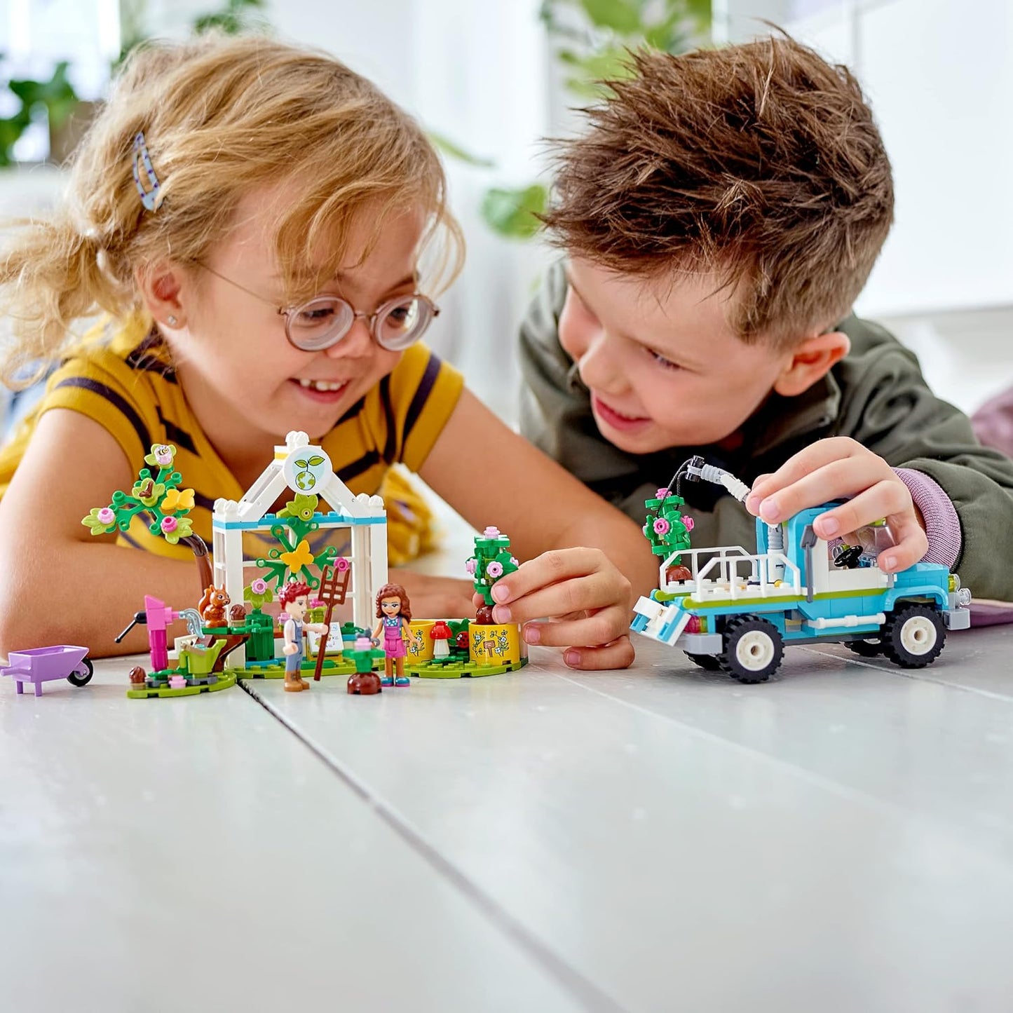 LEGO 41707 Friends The Tree Planter Truck Car Construction Toy with Animal Figurines, Gardening for Girls and Boys Aged 6+