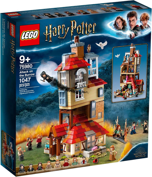 LEGO Harry Potter Attack on The Burrow 75980 building kit with 1047 pieces and minifigures