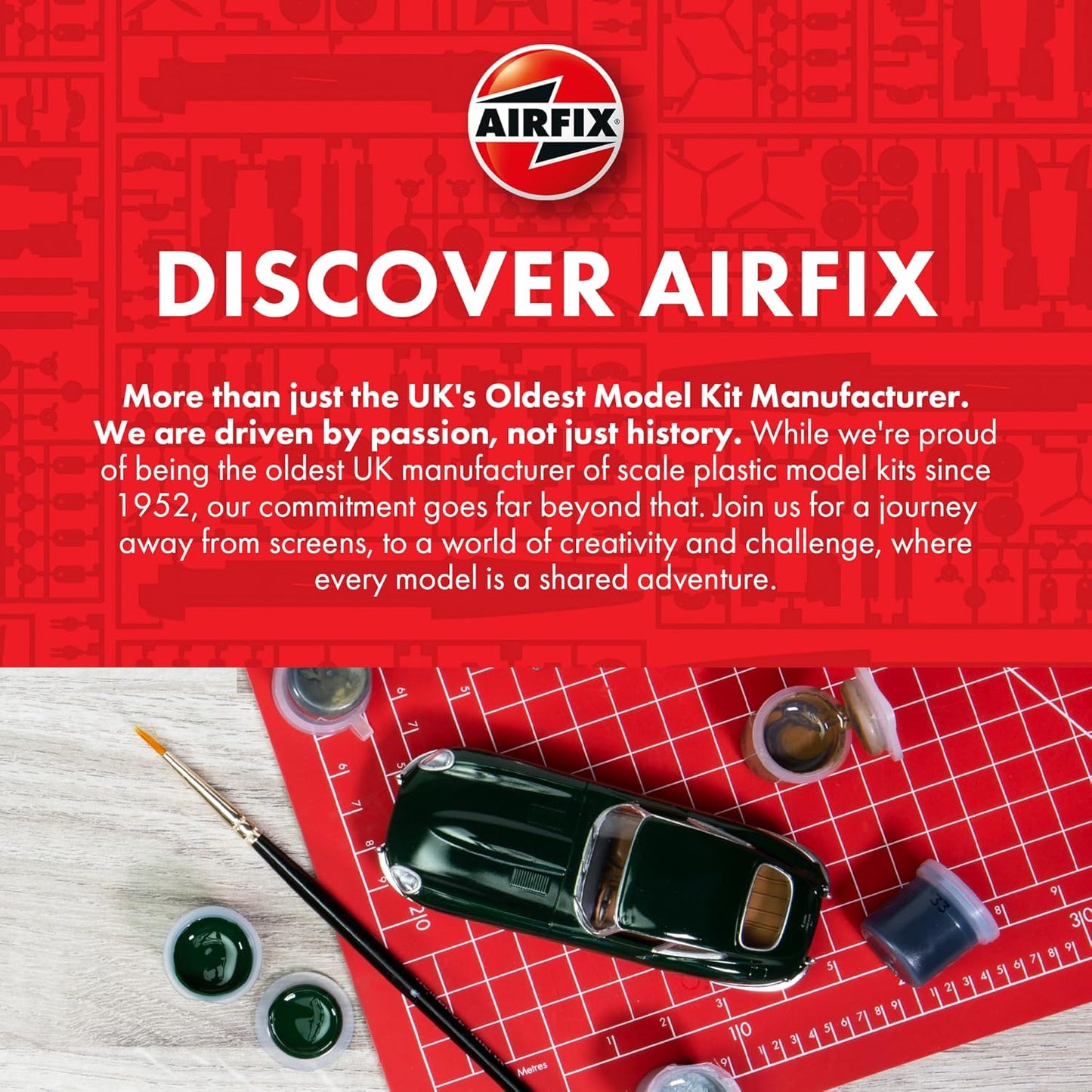 Airfix Model Airplane Kit Gift Set - A05126A Supermarine Spitfire Mk.Ia, Plastic Plane Model Kits for Adults & Kids 8+, Skill Level 3, 1:48 Scale WW2 Military Aircraft Models Gifts