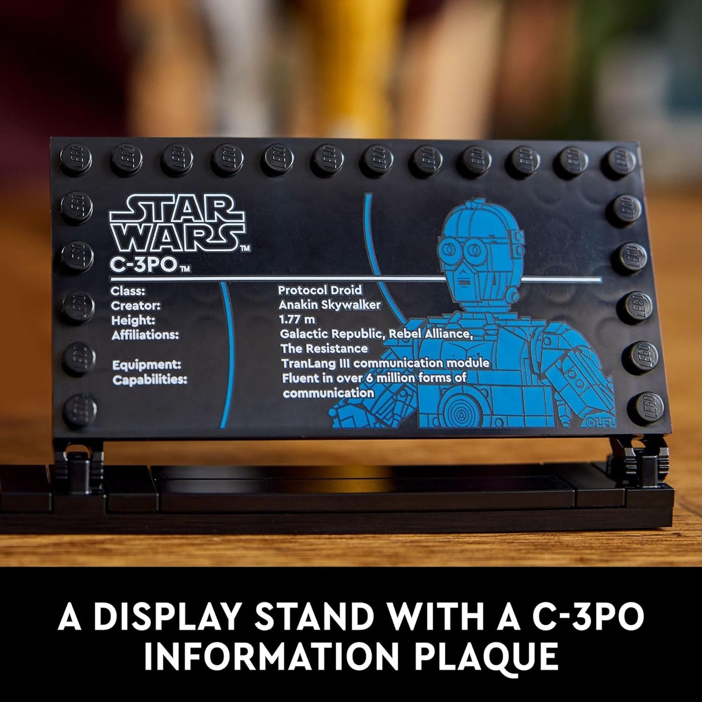 LEGO Star Wars C-3PO Buildable Droid Figure 75398 with C-3PO Minifigure Assembly and Display Model Star Wars