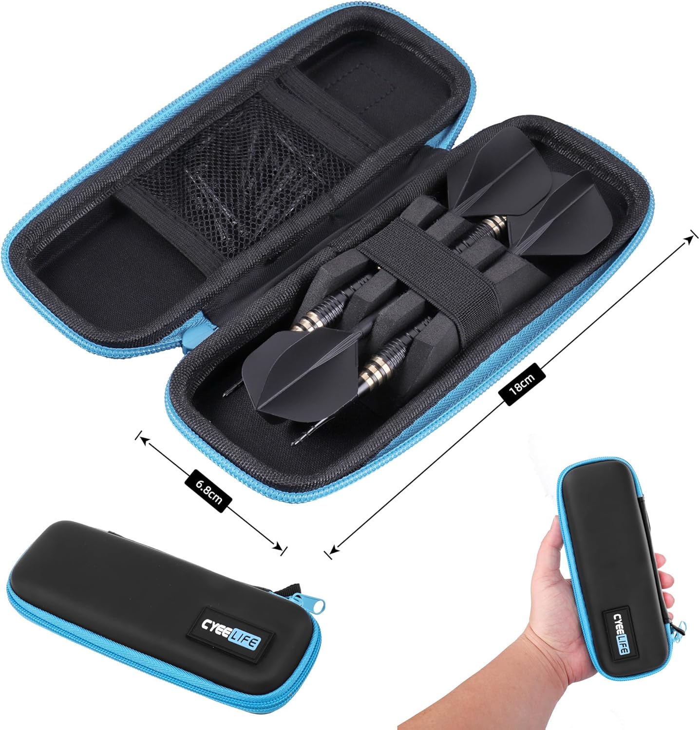 CyeeLife Professional Soft Tip Darts Set 18 Grams with 30 Extra Dart Tips and Gift storage box,Darts Plastic Tip