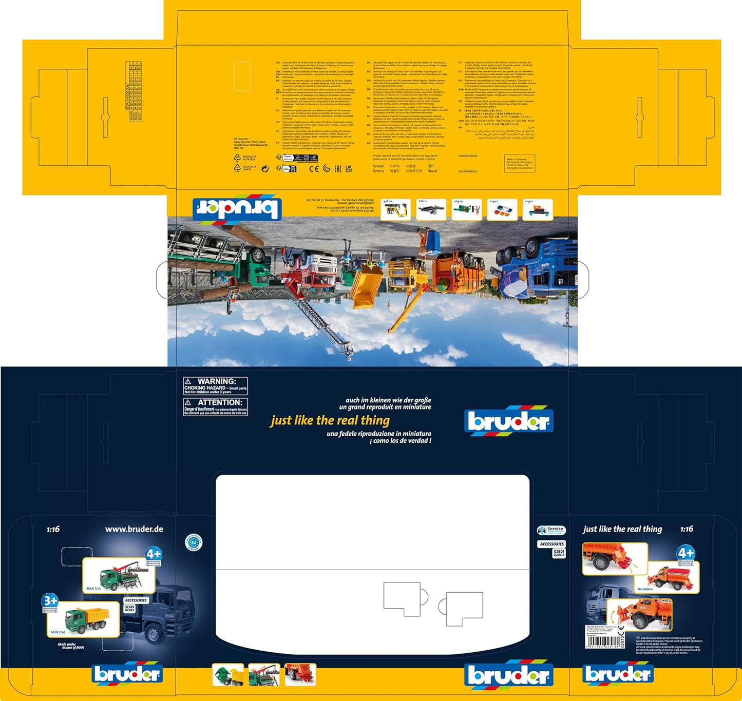 Bruder 02572 MB Unimog w Snow Plow