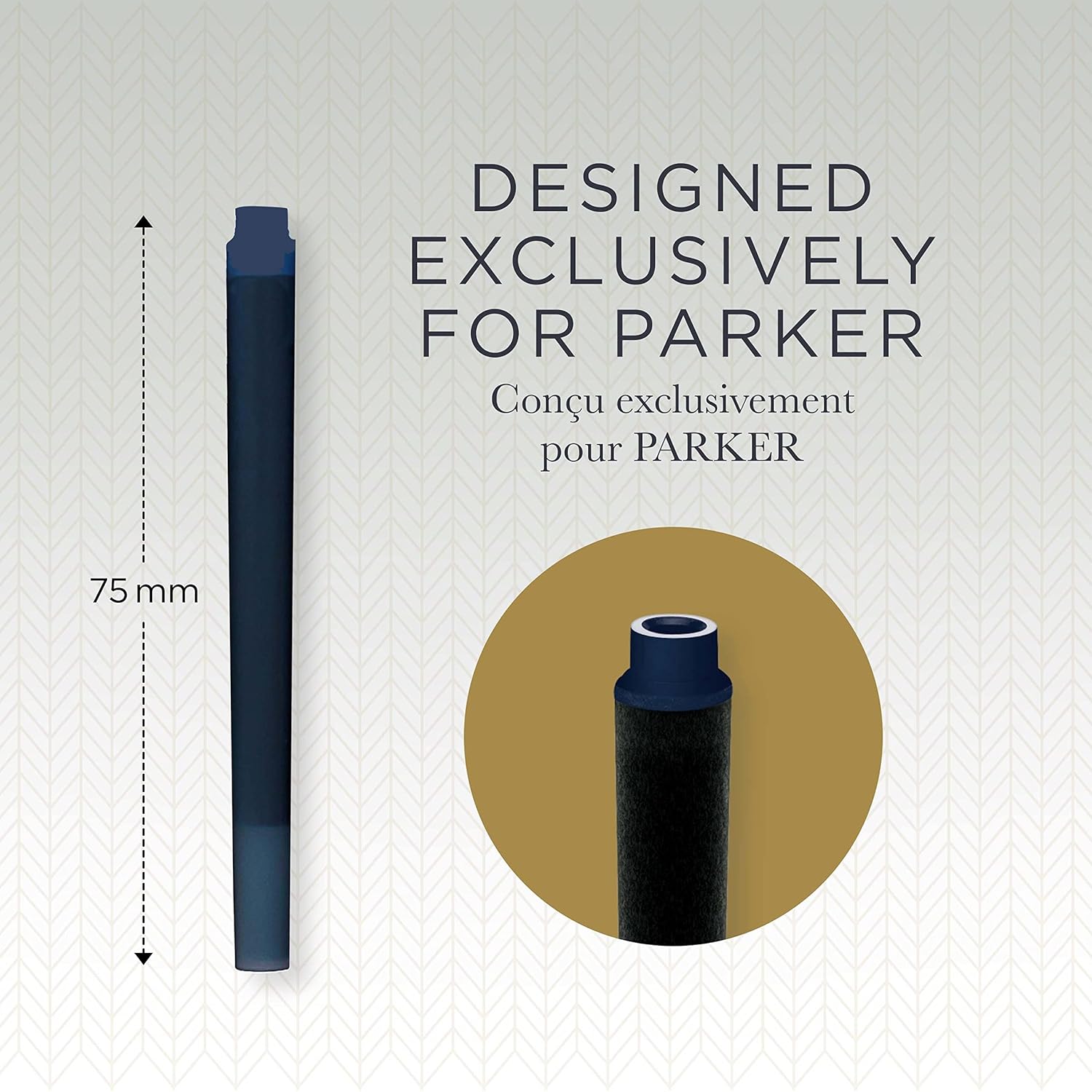 Parker Quink Fountain Pen Refills – Pack of 5 Cartridges (1950382)