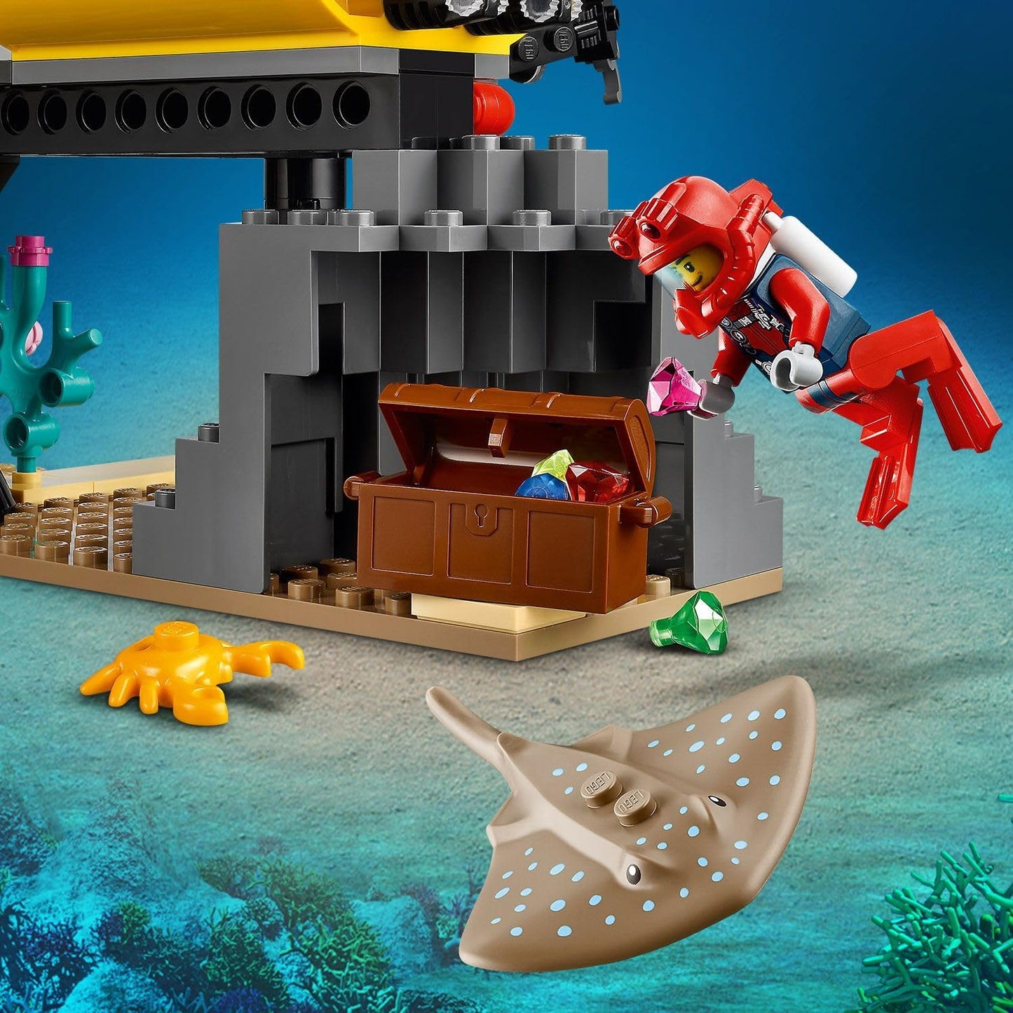 LEGO 60265 City Oceans Exploration Base Deep Sea Underwater Set, Diving Adventures Toys for Kids