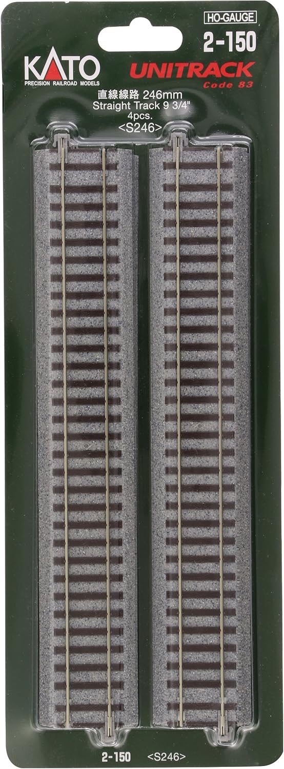 Kato USA Inc. HO 246mm 9-3/4 Straight 4 KAT2150 HO Track