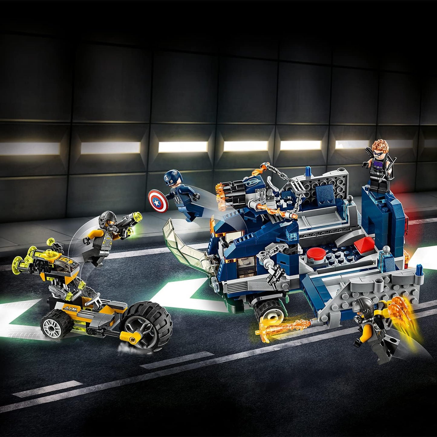 LEGO 76143 Marvel Avengers Superhelden - Truck-Festnahme Set Der Fall mit Captain America und Hawkeye Minifiguren