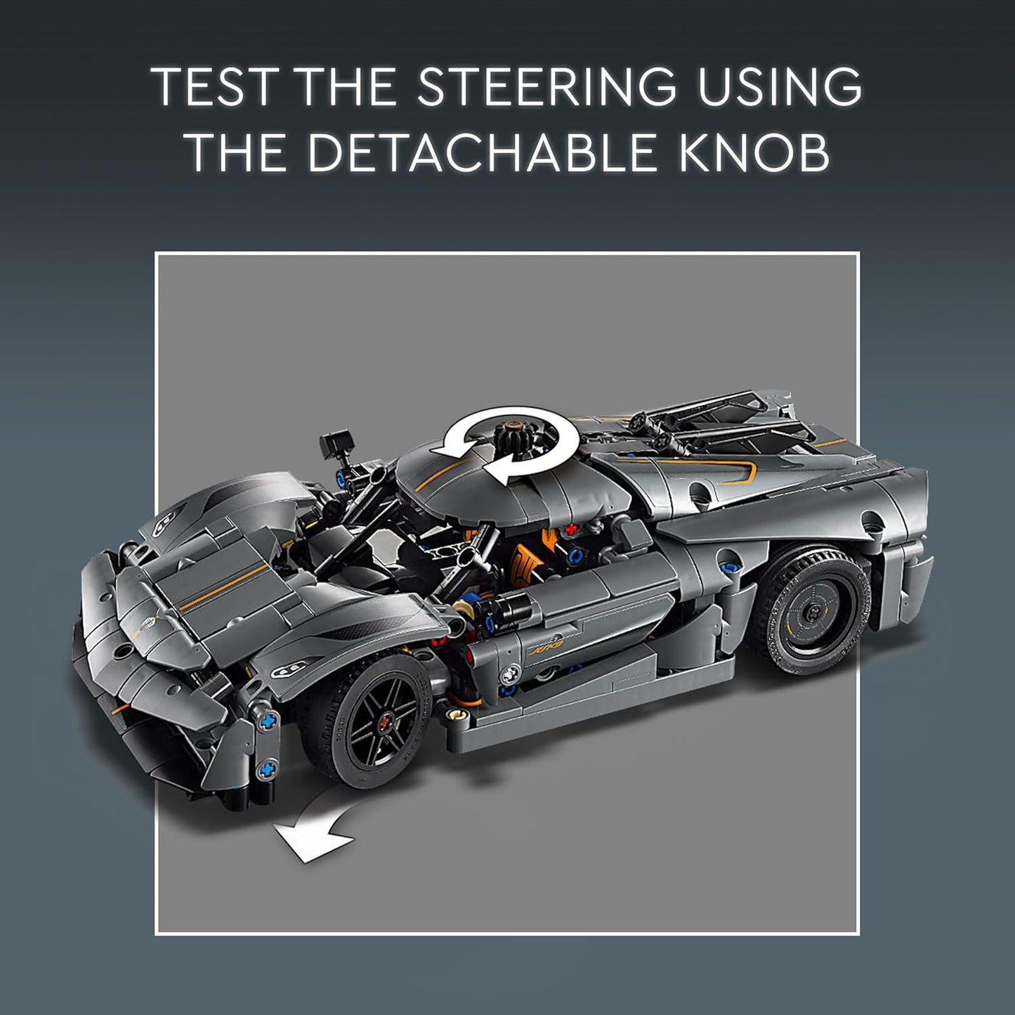 LEGO 42173 Technic Koenigsegg Jesko Absolut Supersportwagen in Grau