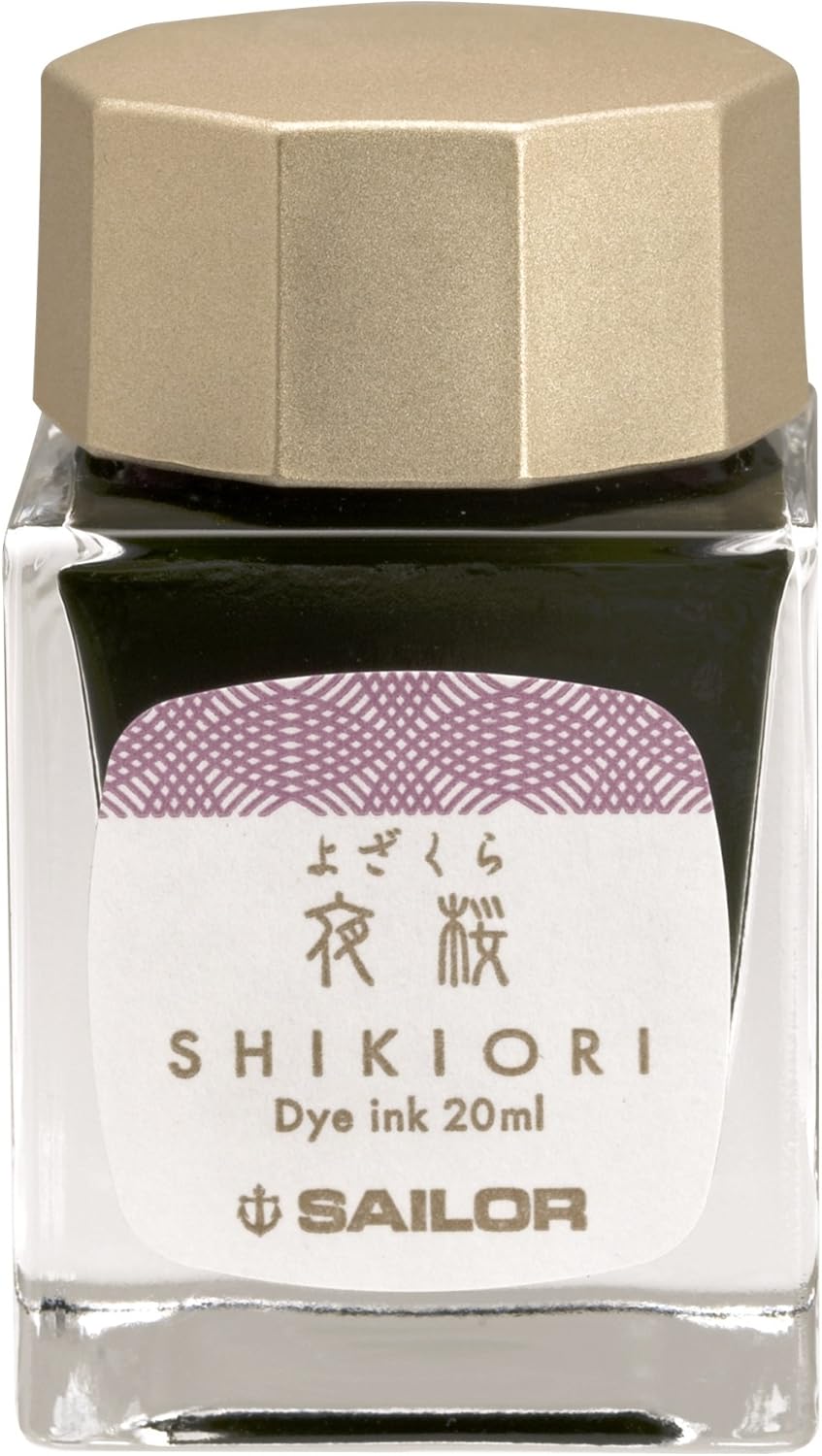 Sailor Fountain Pen, Bottled Ink, Four Seasons, Moonlit Water, Cherry Blossoms, 13-1008-217