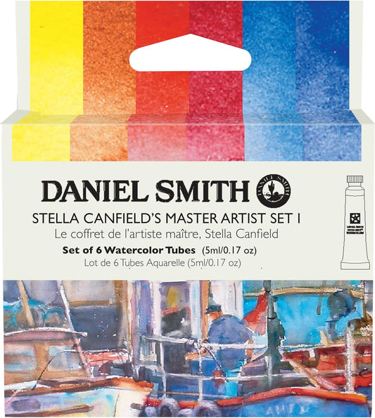 Daniel Smith 285610408 Transparent Watercolor Paint, Extra Fine, Stella Canfield (1), 6-Color Set, 0.16 fl oz (5 ml) (No.2),
