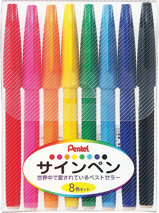 Pentel S520-8 Sign Pen, Set of 8