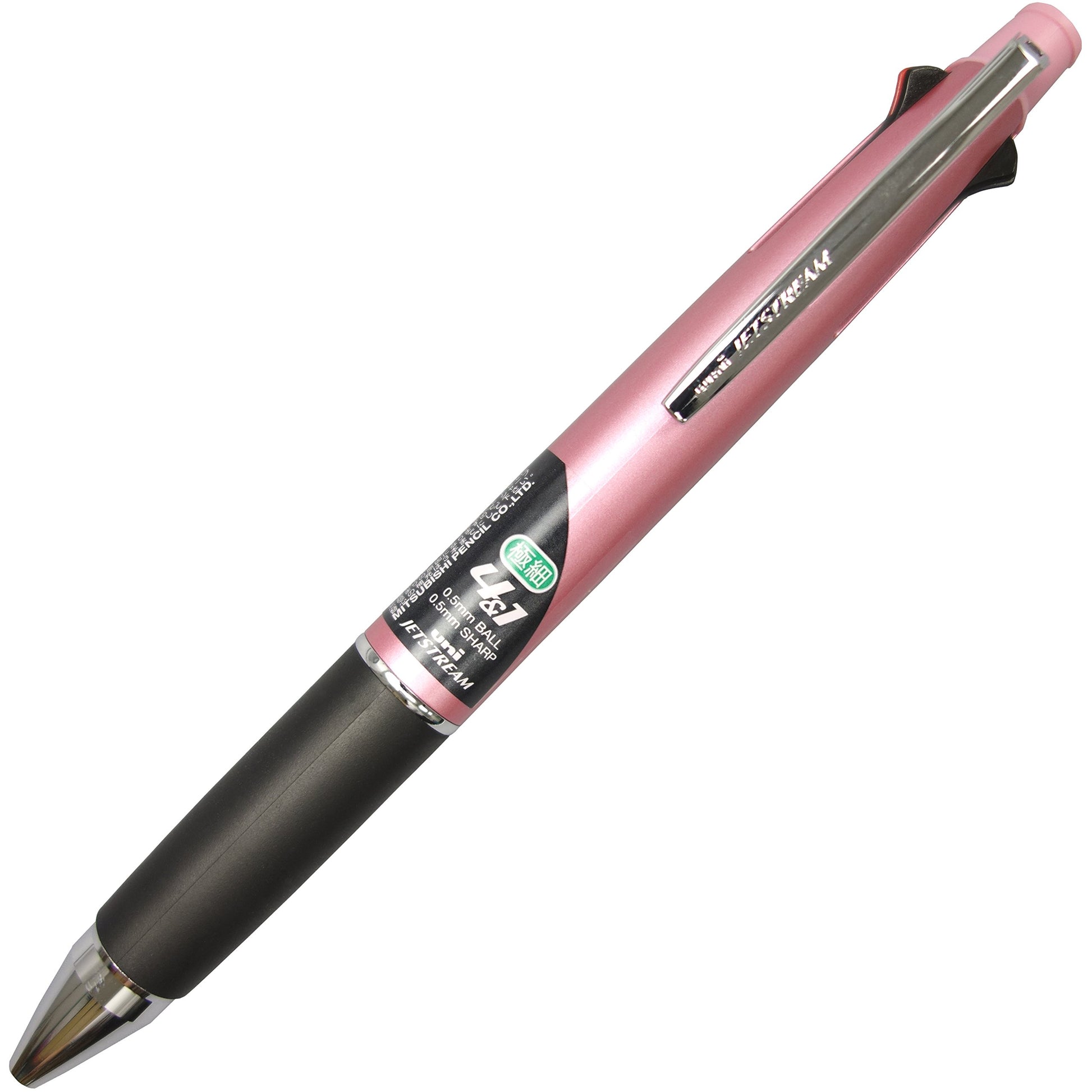 Uni Jetstream Multi Function Pen – 4 Color Ballpoint, Light Pink Barrel (MSXE510005.51)