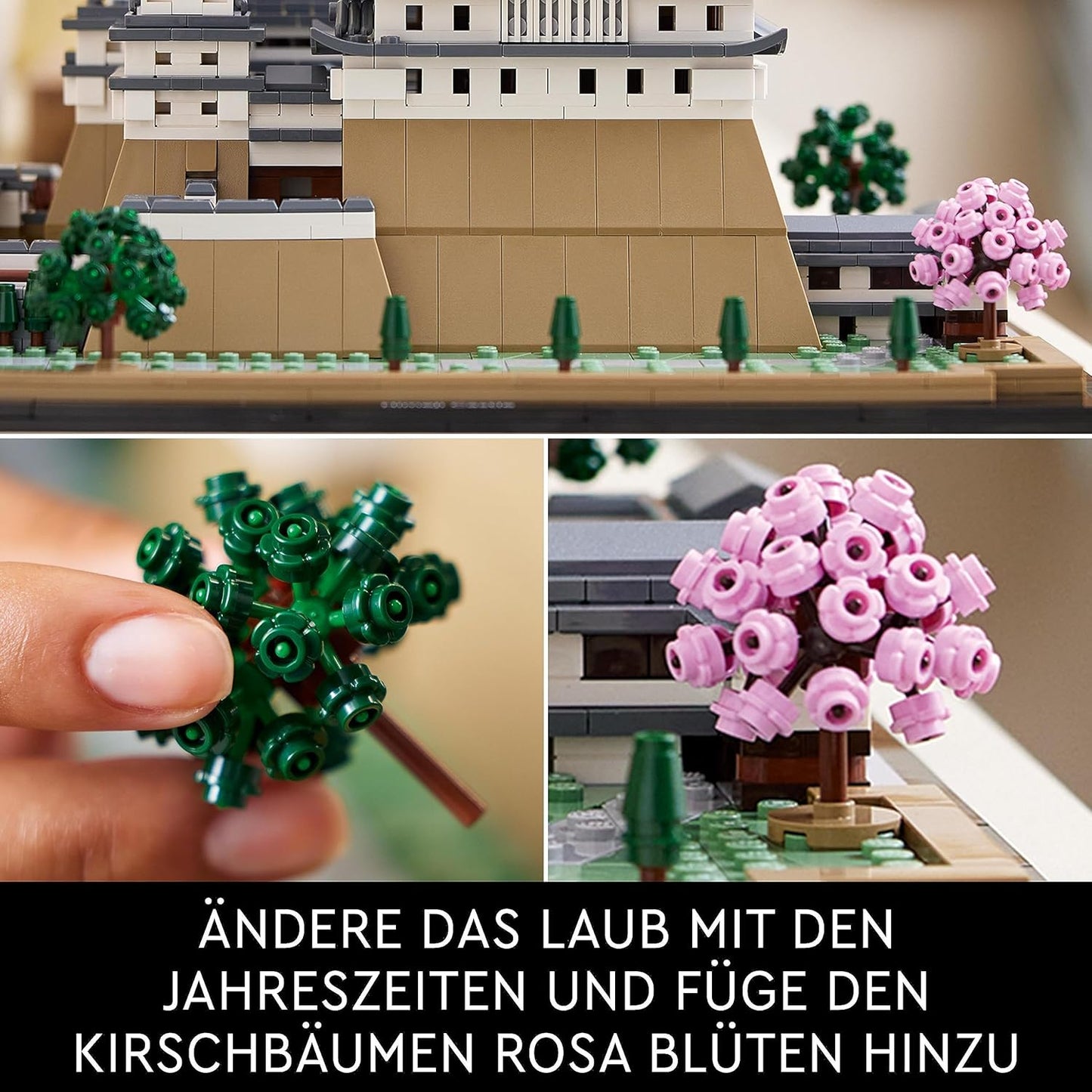 LEGO 21060 Architecture Himeji Castle, Adult Block Set to Build Castle Model, Gift Idea for Architect and Japanese Culture Fan, Includes Cherry Trees to Build