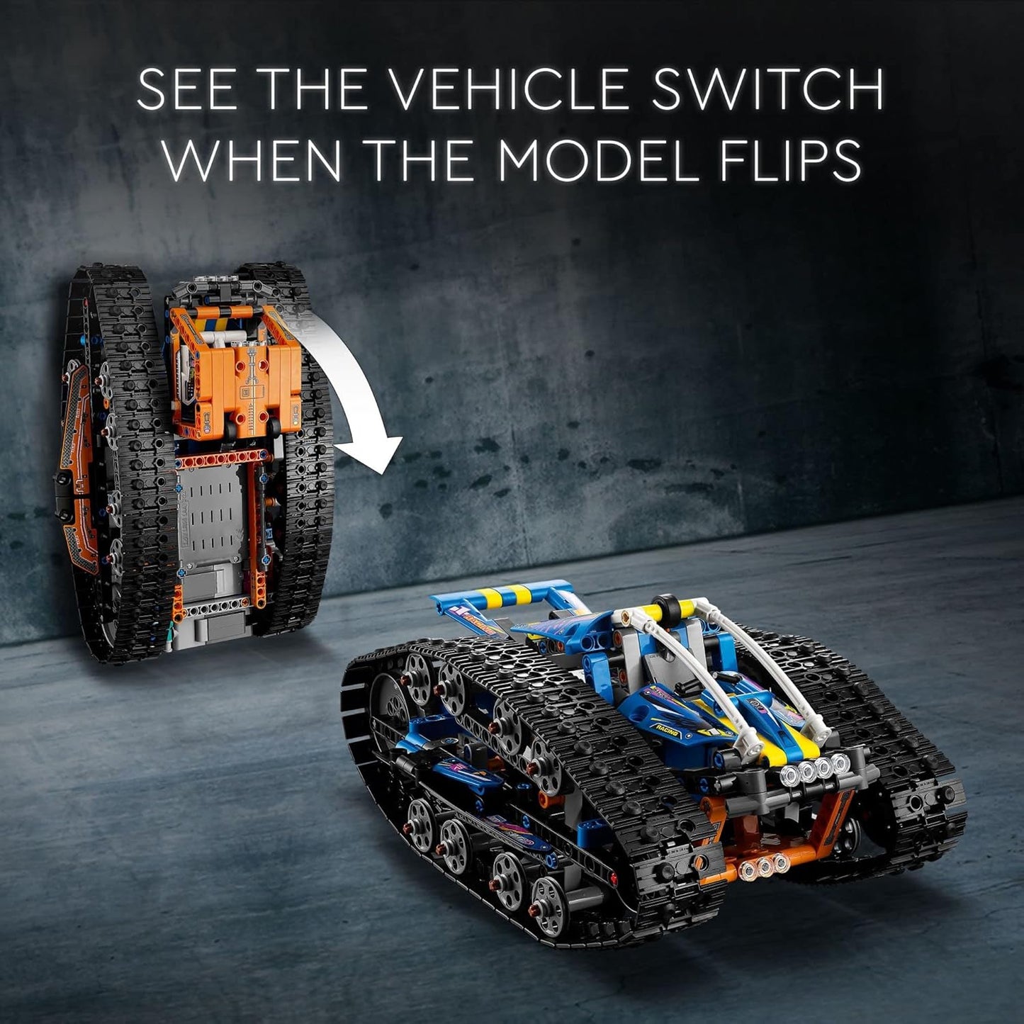 LEGO Technic App-Controlled Transformation Vehicle 42140, Off Road Remote Control Car, Building Car Kit That Flips, 2in1 RC Truck and Race Car Toy, Great Gift for Boys, Girls, Kids Who Love RC Cars