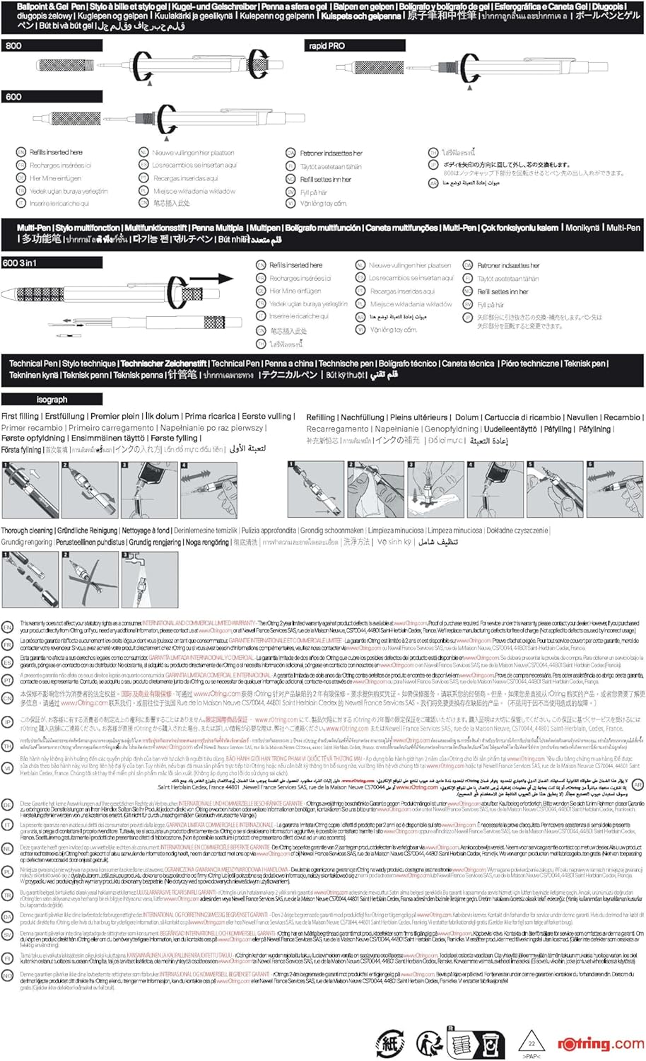 rOtring Sailor Mechanical Pencil Rapid, 0.7mm Lead (1904841)