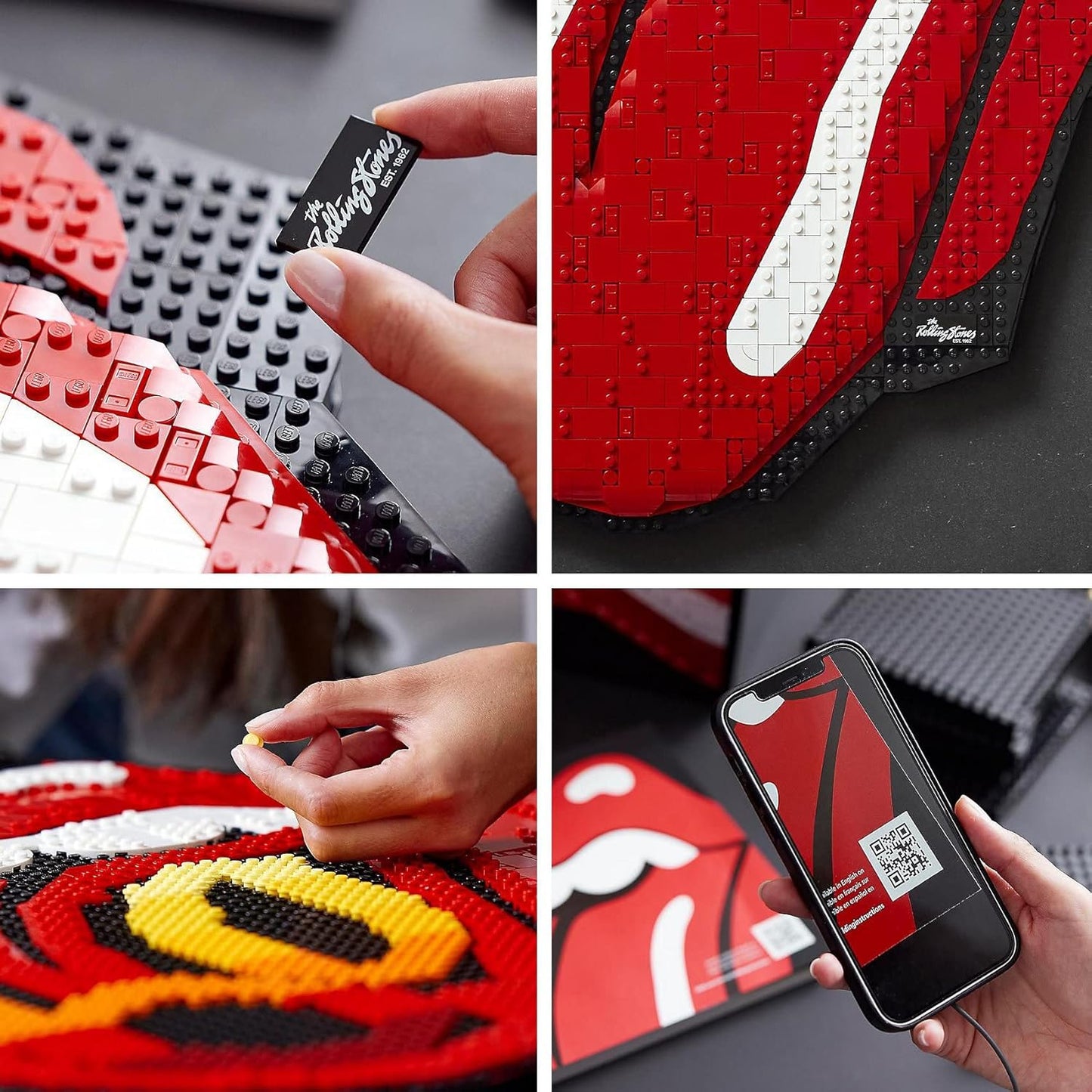 LEGO Art The Rolling Stones 31206 Building Kit; Wall Art Memorabilia or Hobby Gift for Rock Music Fans and Adults