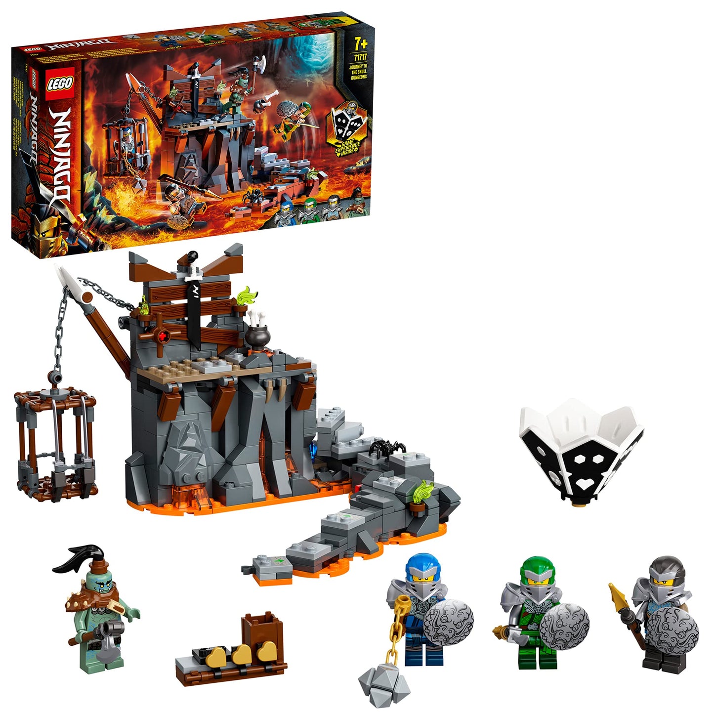 LEGO 71717 NINJAGO Journey to The Skull Dungeons 2-in-1 Building Set & Board Game with 401 pieces