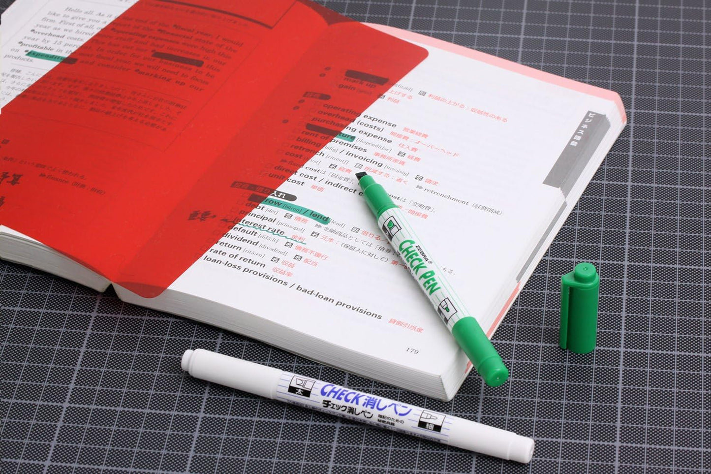 ZEBRA memorization Check Set B-SE-361-CK-R Red 10 Pieces