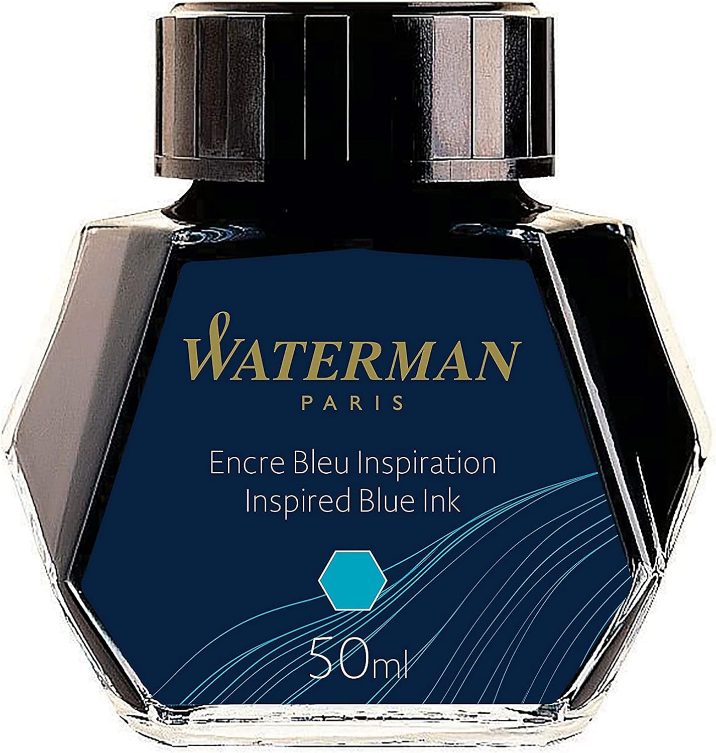 Waterman Fountain Pen Ink, Inspired Blue, 50ml Bottle