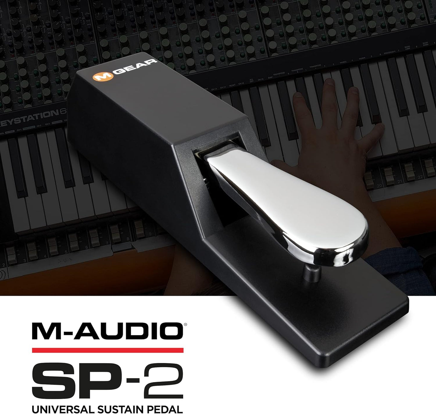 M-Audio SP-2 - Universal Sustain Pedal with Piano Style Action For MIDI Keyboards, Digital Pianos & More