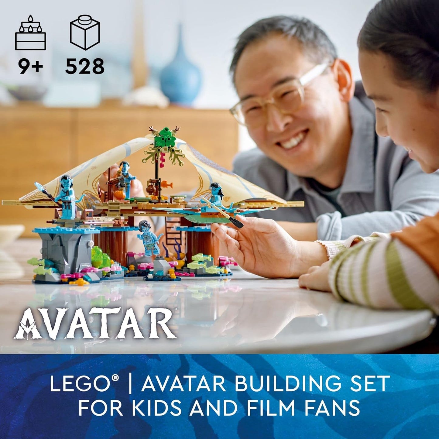 Lego Avatar: The Way of Water Metkayina Reef Home 75578, Building Toy Set with Village, Canoe, Pandora Scenes, Neytiri and Tonowari Minifigures, Movie Set