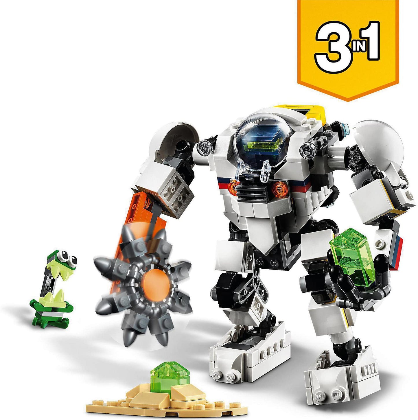LEGO® Creator 3in1 Space Mining Mech 31115 Building Kit Featuring a Mech Toy, Robot Toy and Alien Figure