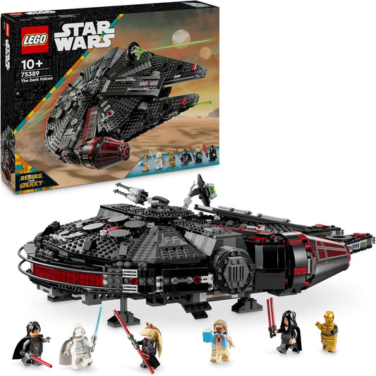 LEGO Star Wars The Black Falcon - Collectible Spaceship Set - Buildable Brick Vehicle for Kids - Birthday Gift for Boys, Girls and Fans 75389