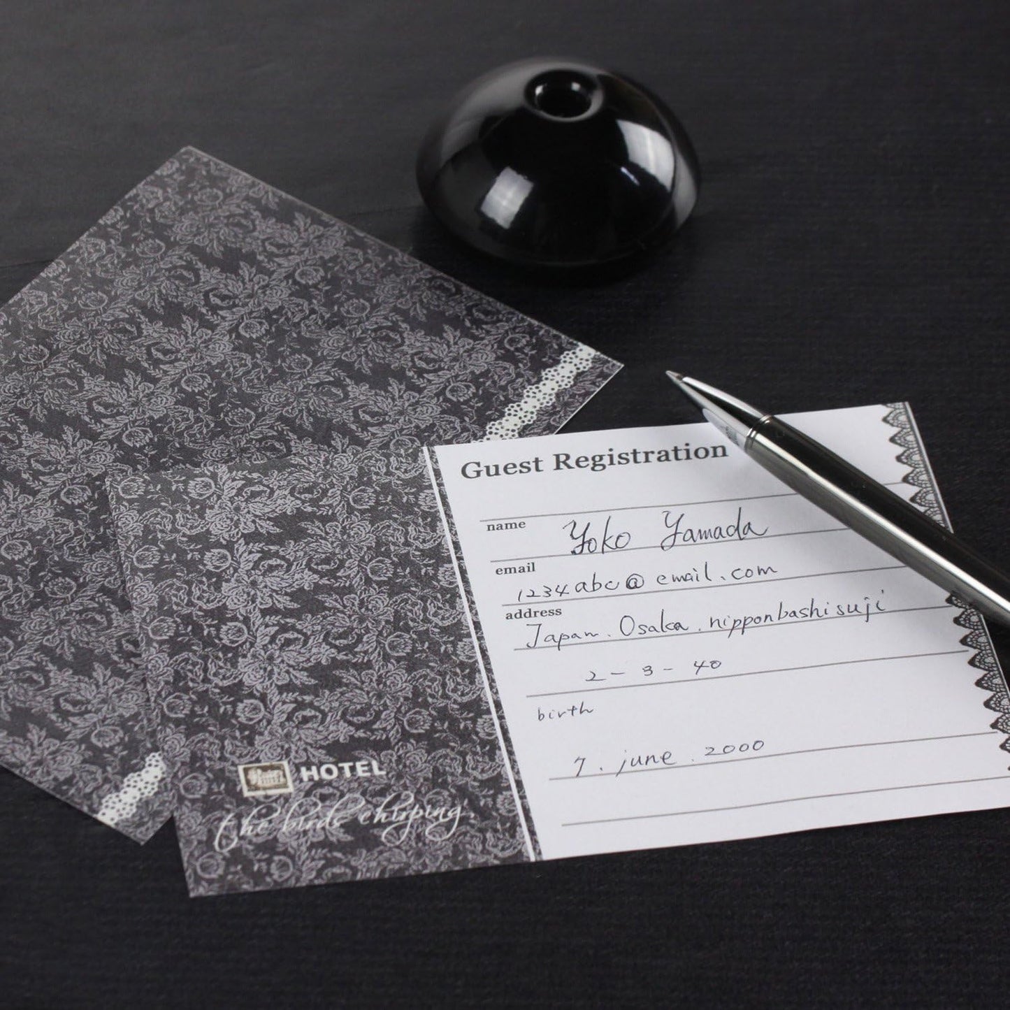 ZEBRA Flos Desk Ballpoint Pen, 0.7 mm, Black Ink, Glass Black (BA65-GBK)