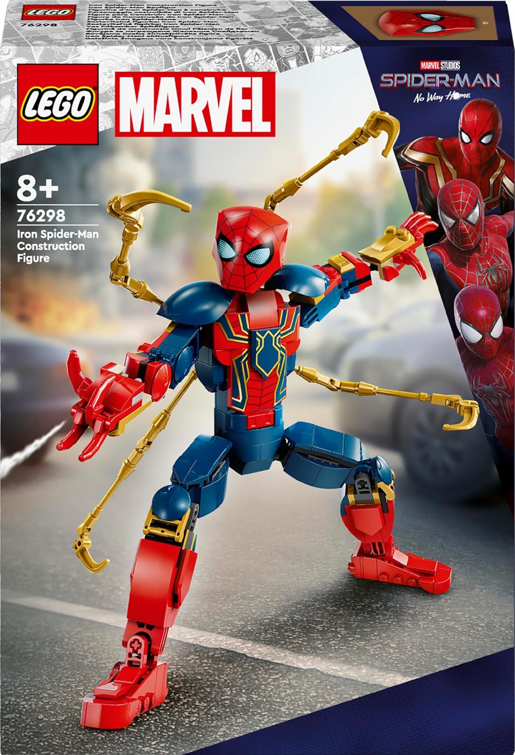 LEGO Marvel Building Figure - Iron Spider-Man, Superhero Toy for Kids, Movable Construction Toy with Armor Building Set, Gift Idea for Boys and Girls from 8 Years 76298