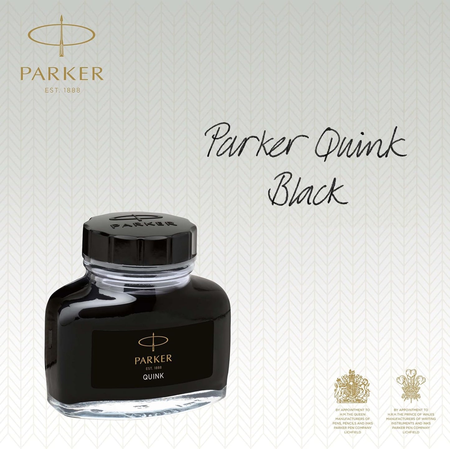 Parker Fountain Pen Ink Bottle, Black QUINK Ink, 57 ml Fountain Pen Refill