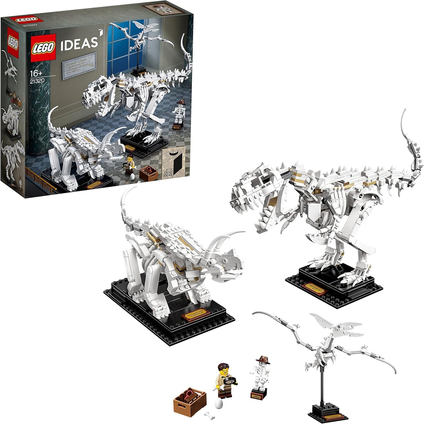 LEGO Ideas Dinosaur Fossils Collector's Model 21320 Natural History Museum Display;Building Toy
