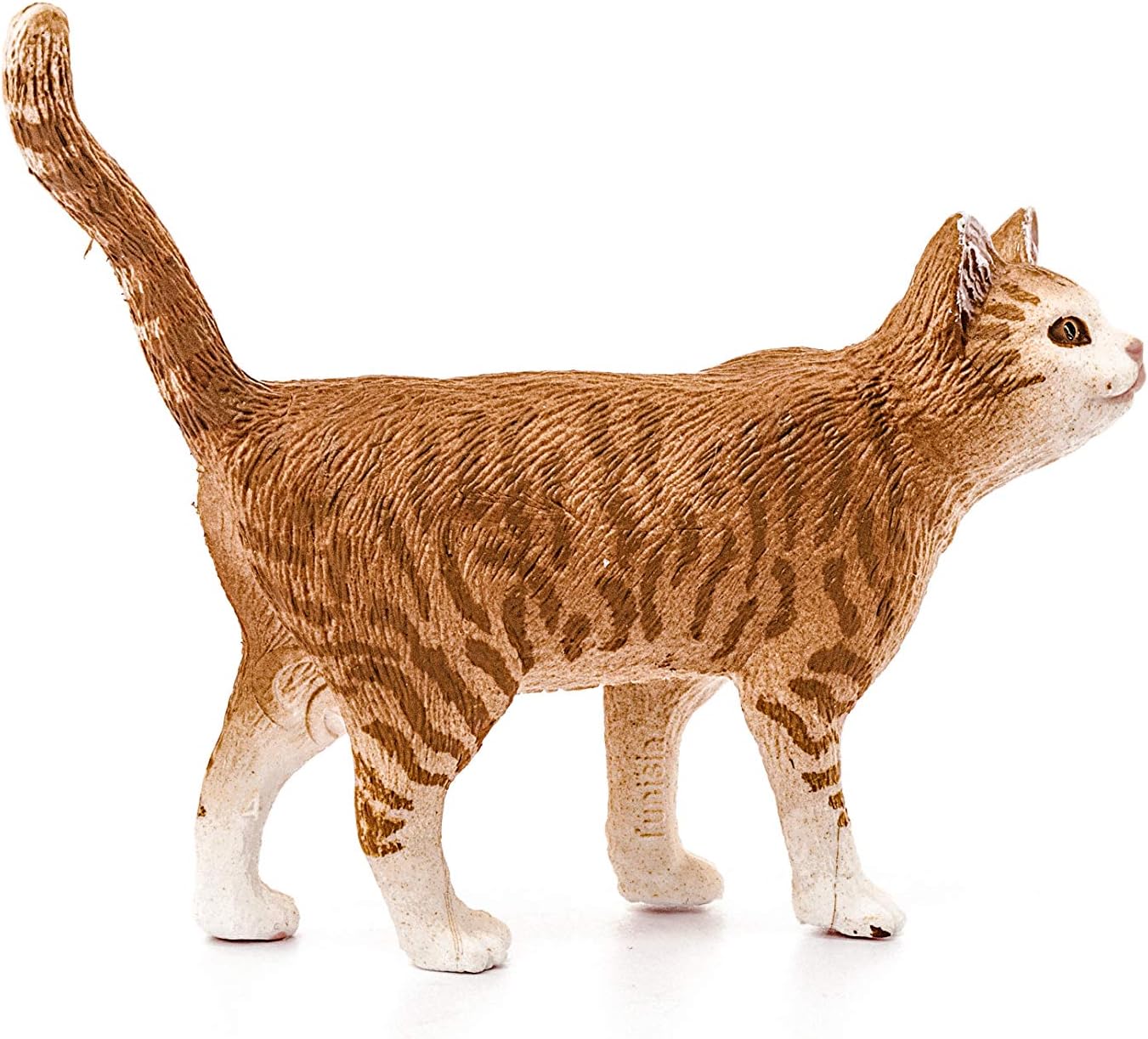 Schleich Farm World, Realistic Cute Cat Toys for Boys and Girls, Orange and White Tabby Cat Toy, Ages 3+