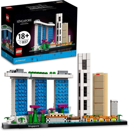 LEGO 21057 Architecture Singapore Model Building Set for Adults, Skyline Collection, Collectible Crafts Construction, Home Decor Gift Idea