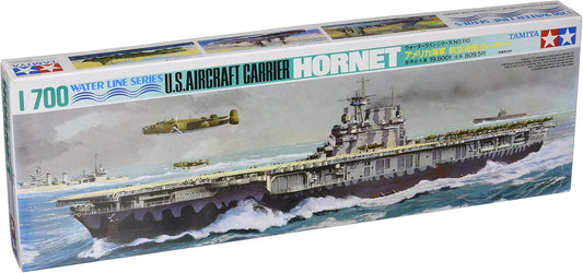 Tamiya 77510 1/700 Water Line Series No. 705 US Navy Aircraft Carrier Hornet Plastic Model