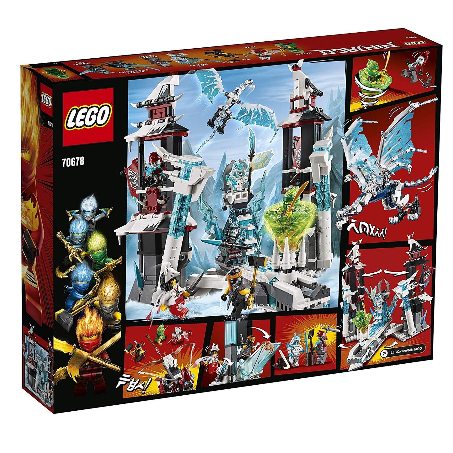 LEGO® -NINJAGO® The Castle of The Forgotten Emperor Game for Children 9 Years and Above, Building Bricks Boy and Girl, 1218 Pieces 70678