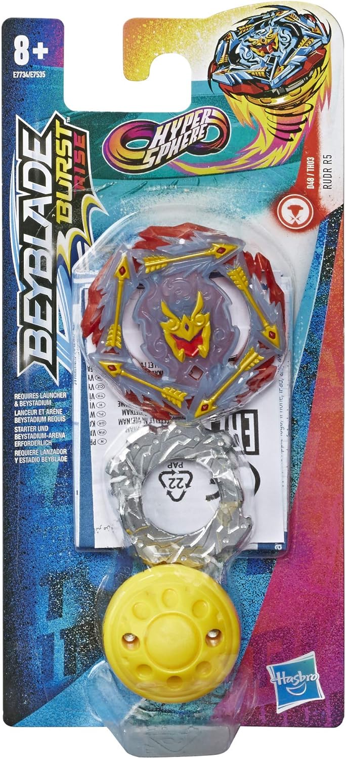 Beyblade Burst Rise Hypersphere Rudr R5 Single Pack - Balance Type Right-Spin Battling Top Toy, Ages 8 and Up