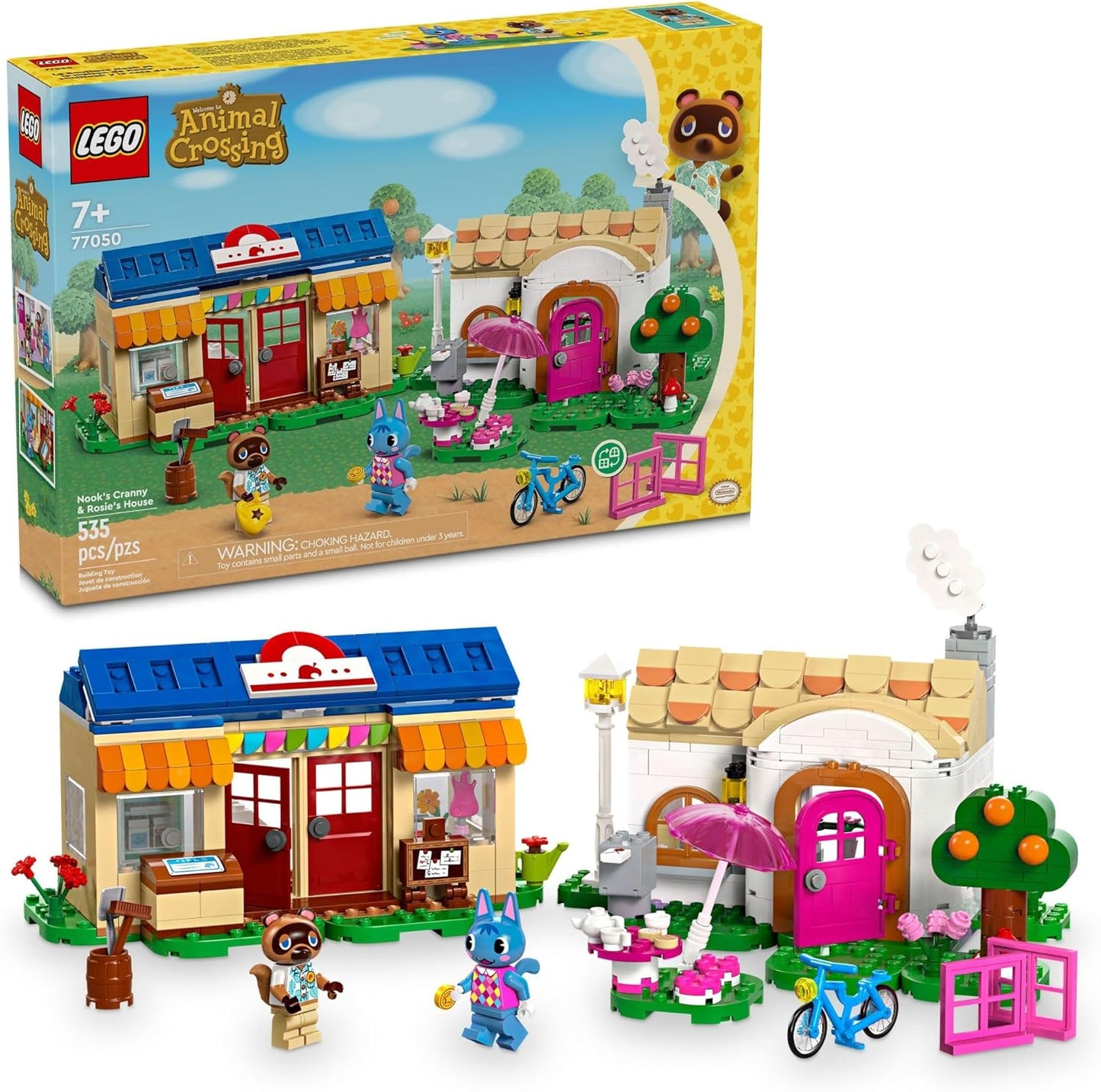 LEGO Animal Crossing Nook???s Cranny & Rosie's House, Buildable Video Game Toy for Kids, Includes 2 Animal Crossing Toy Figures, Birthday Gift Idea for Girls and Boys Aged 7 and Up, 77050