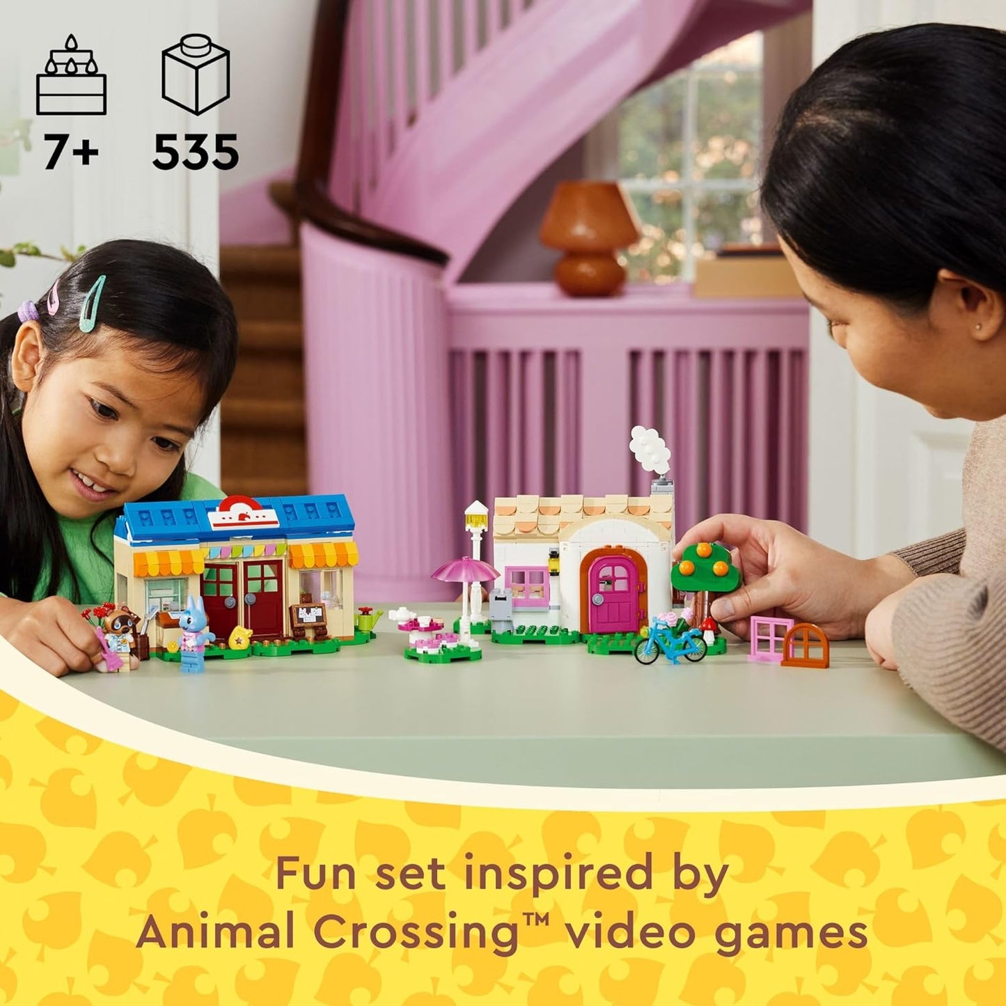 LEGO Animal Crossing Cranny & Rosie House of Knook Buildable Video Game Toy for Kids with 2 Animal Forest Toy Figures Birthday Gift Idea for Girls and Boys 77050