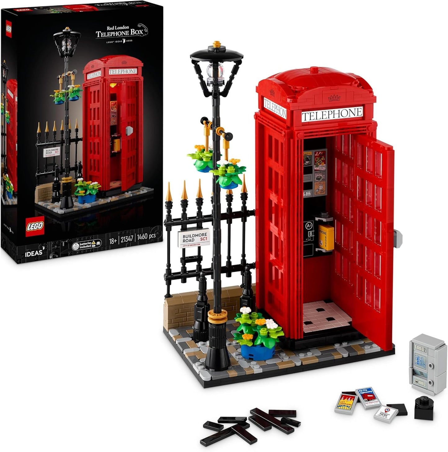 Lego 21347 Idea London Red Public Phone Toy Toy Present Block