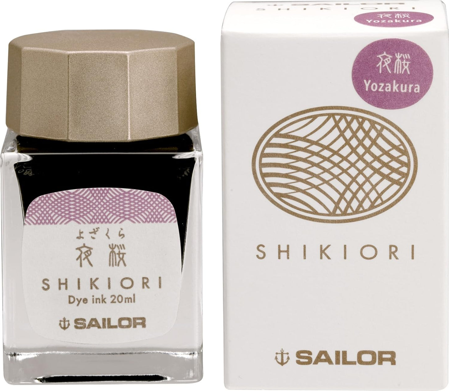 Sailor Fountain Pen, Bottled Ink, Four Seasons, Moonlit Water, Cherry Blossoms, 13-1008-217
