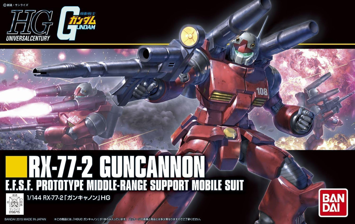 BANDAI Hobby HGUC Guncannon Revive Action Figure (1/144 Scale)