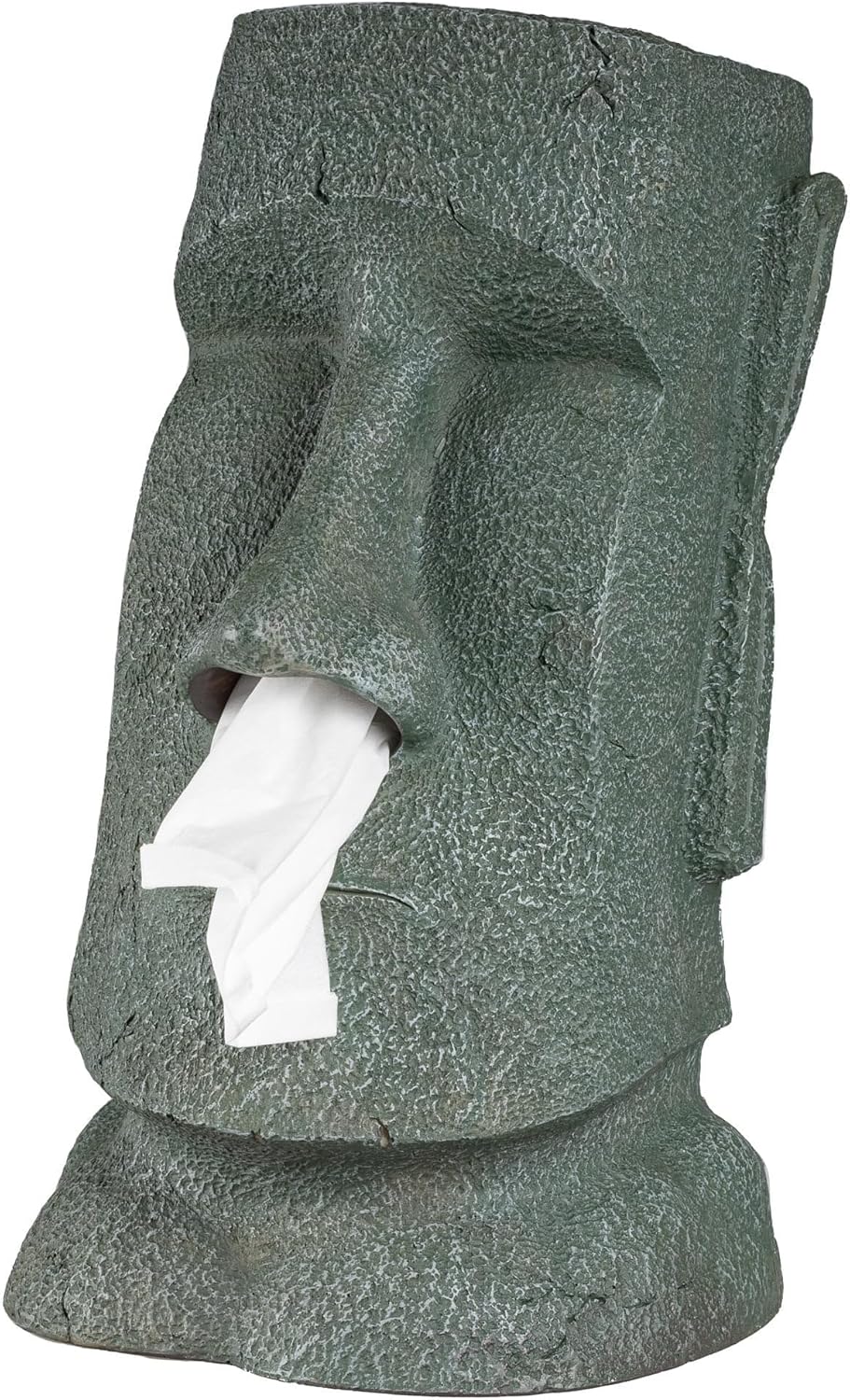 Rotary Hero - Moai Tissue Box Holder for Bathroom, Bedroom Dressers, Night Stands, Desks and Tables - Grey