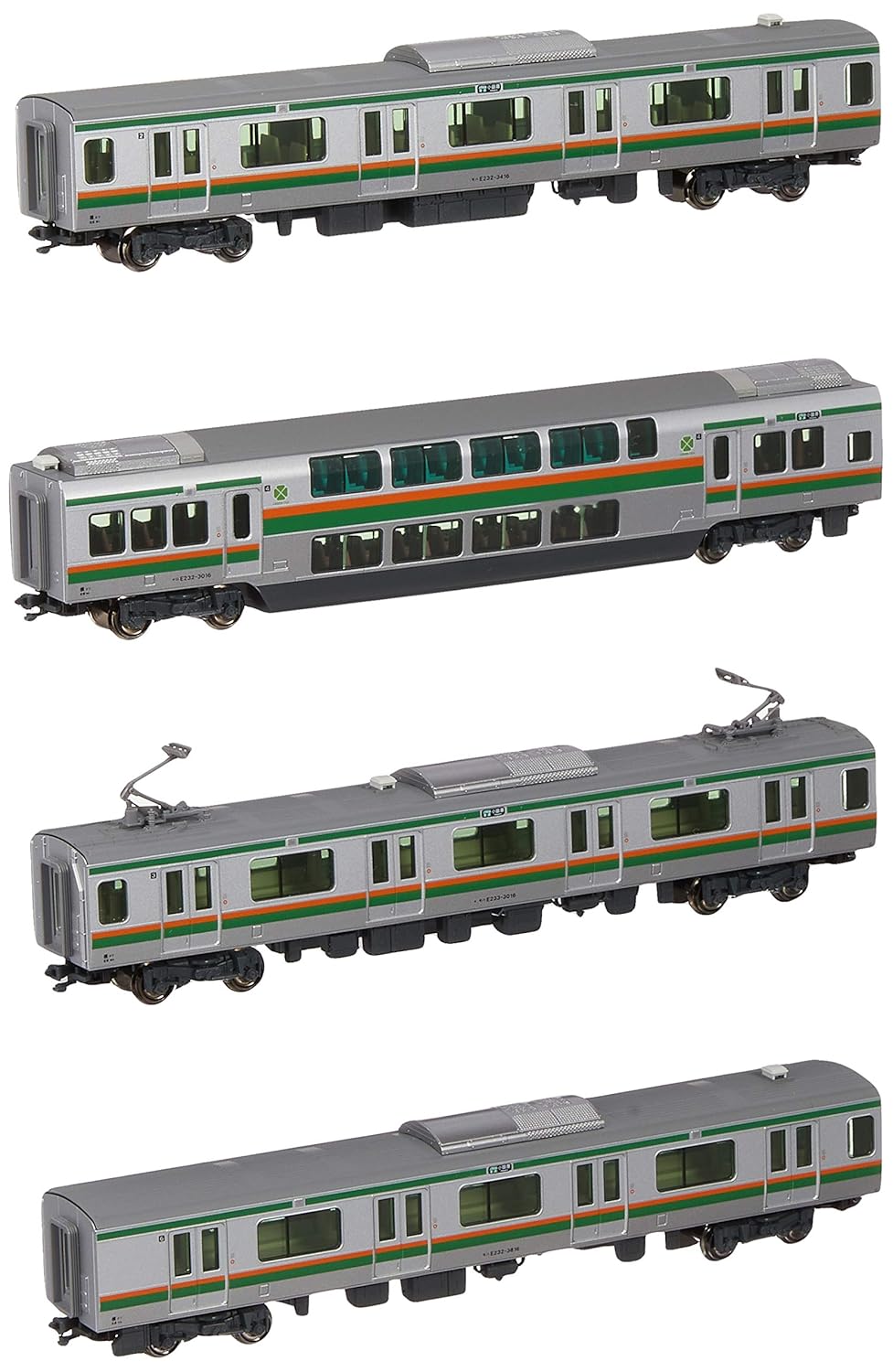 N gauge 10-1268 E233-3000 series toukaidou line, Ueno Tokyo line add-on set A (4 cars)