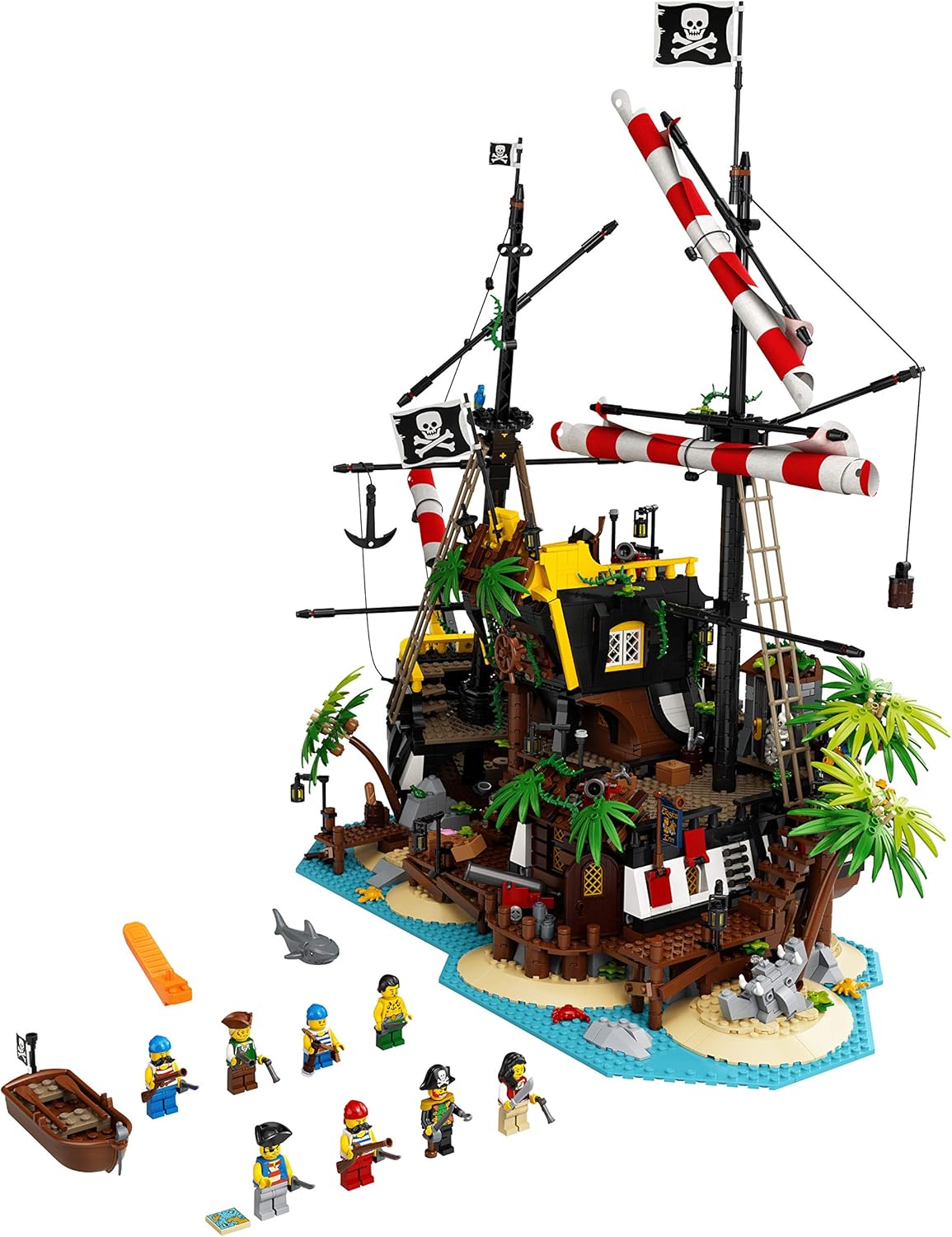 LEGO Ideas Pirates of Barracuda Bay 21322 Pirate Shipwreck Building Kit with Minifigures