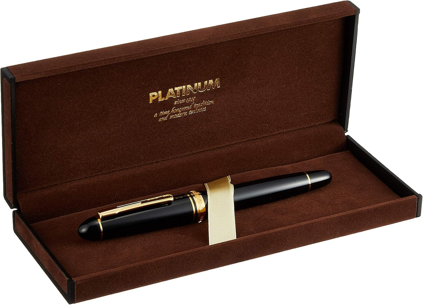 PLATINUM Fountain Pen President #1 Black and Gold- PTB20000P-Nib: M