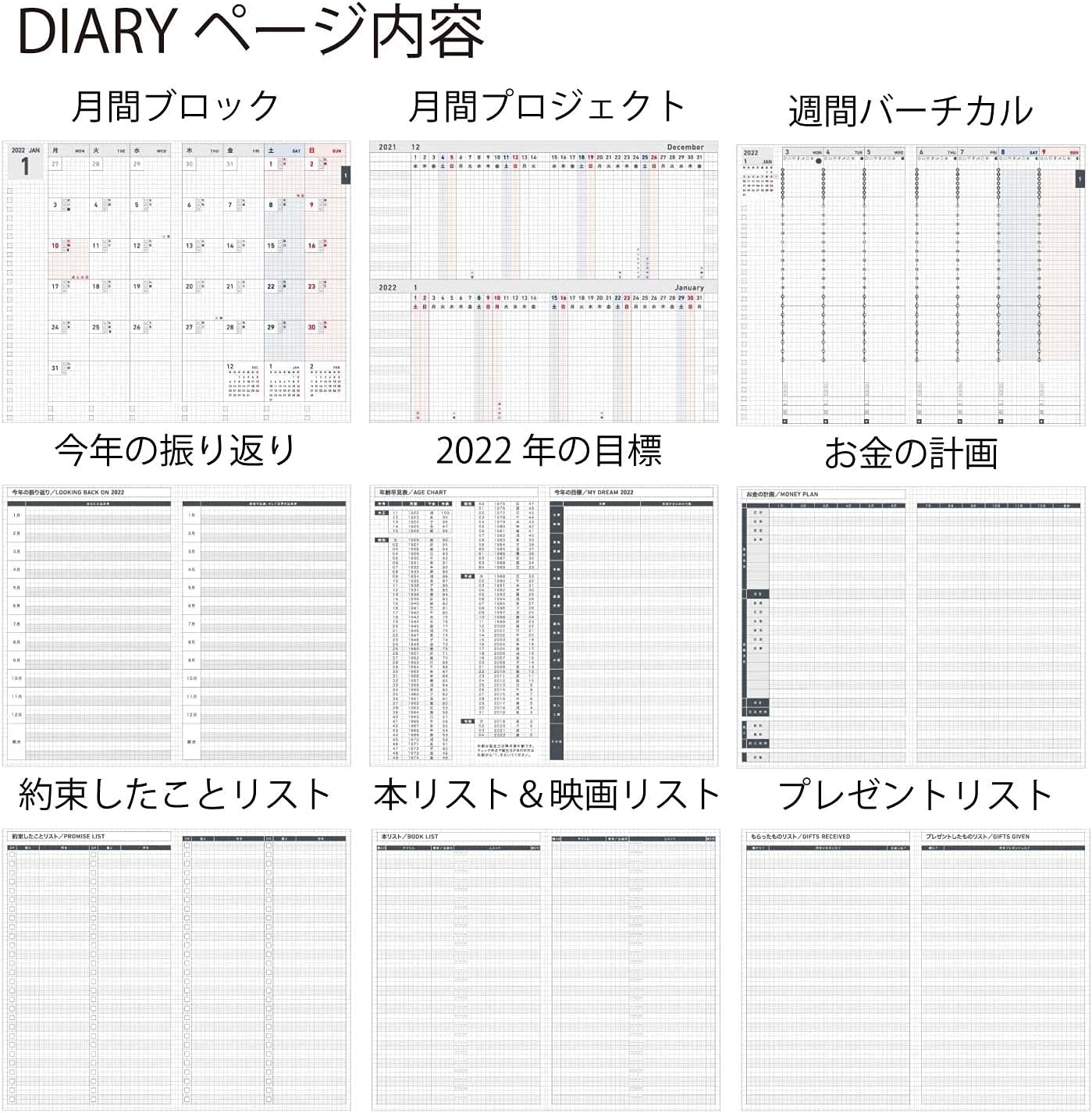 Kokuyo Jibun Notebook Biz Mini Notebook Refill, 2022, B6, Slim, Starting from December 2021