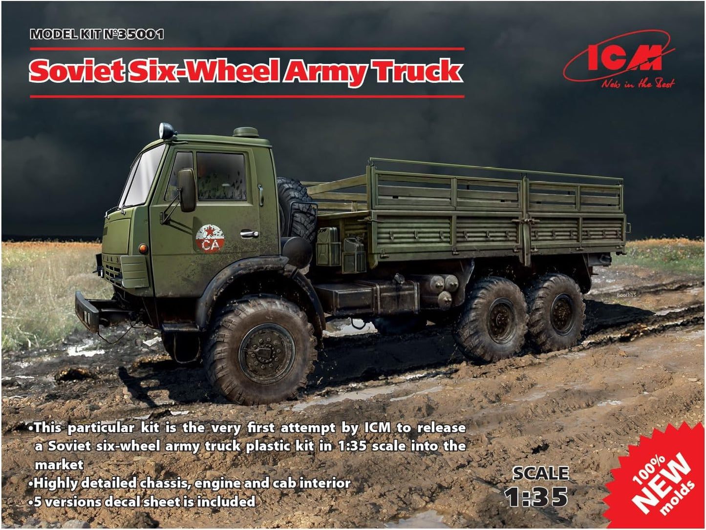 ICM Models 1/35 Soviet Six-Wheel Army Truck Model Kit