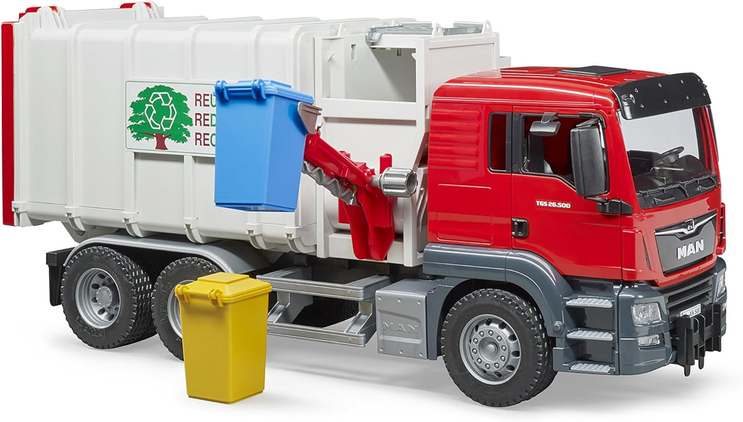 Bruder Man Tgs Side Loading Garbage Truck Vehicles-Toys